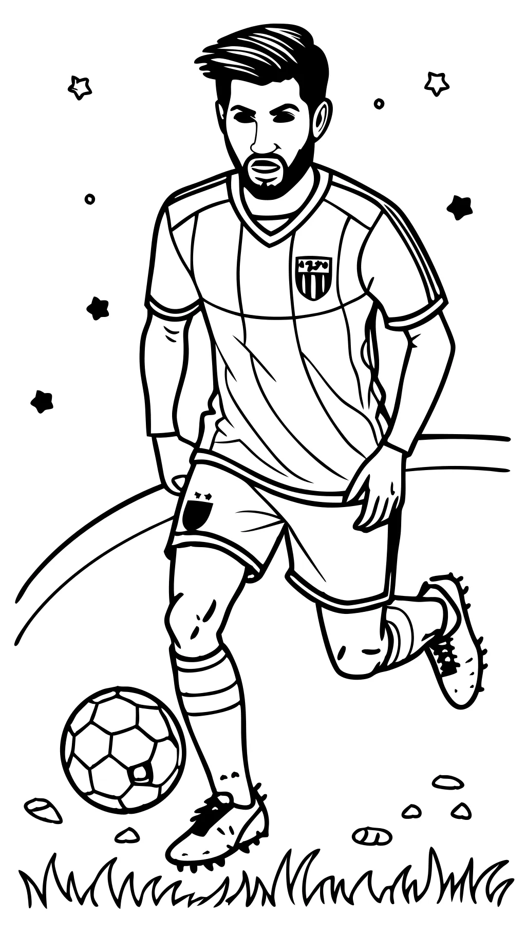 coloriage de football Messi